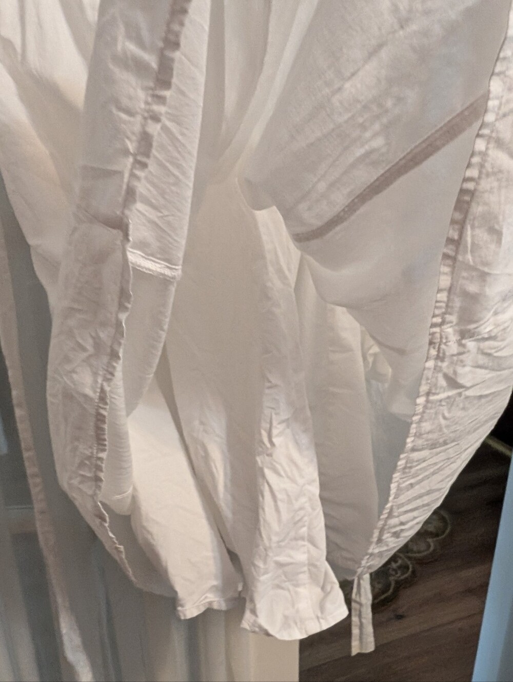 Mossino Supply Co. - Women's White Shirred Dress Size XS - Like New - Picture 10 of 11